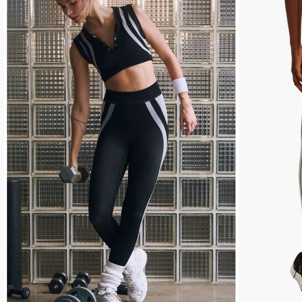 Free People Black Free Kick Leggings